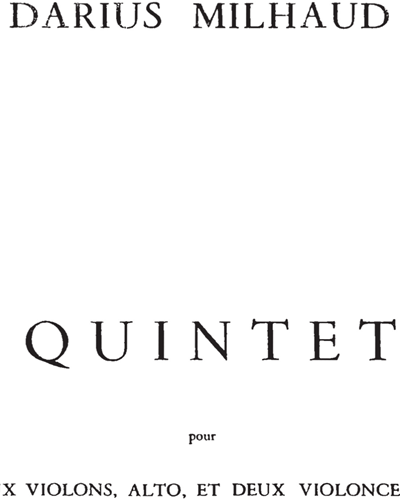 String Quintet No. 4, op. 350 — 米约