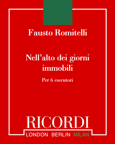 Nell'alto Dei Giorni Immobili — Fausto Romitelli