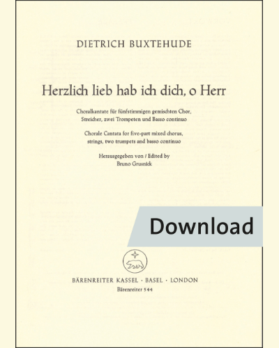 Herzlich lieb hab ich dich, o Herr BuxWV 41 — 布克斯特胡德