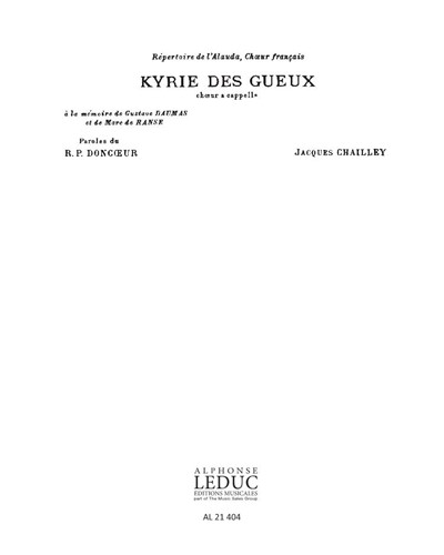 Kyrie des gueux — Jacques Chailley
