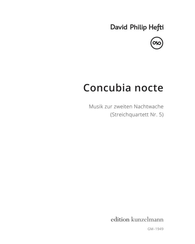 Concubia Nocte — David Philip Hefti