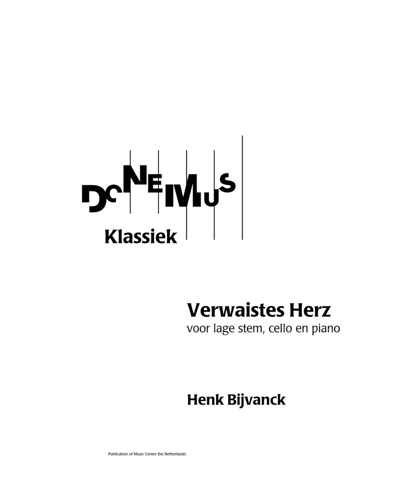 Verwaistes Herz — Henk Bijvanck