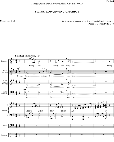 Swing low sweet chariot — Pierre-Gérard Verny