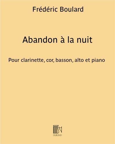 Abandon à la nuit — Frédéric Boulard