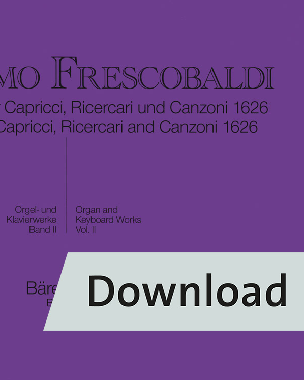 Das erste Buch der Capricci, Ricercari und Canzoni von 1626 — 弗雷斯科巴尔迪