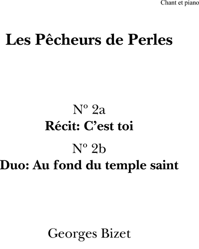 C'est toi... Au fond du temple saint — 比才