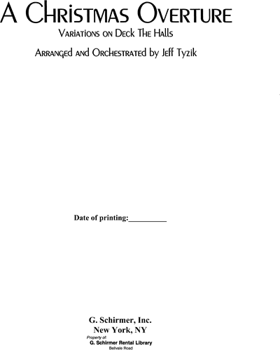 A Christmas Overture — Jeff Tyzik