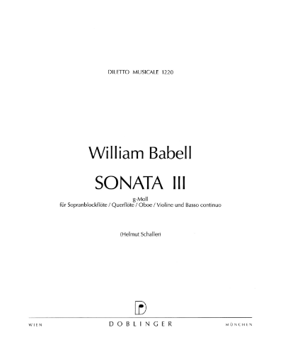 Sonata No. 3 in G minor — William Babell