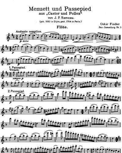 Menuet and Passepied (from 'Castor and Pollux') — 拉莫
