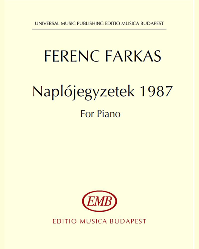 Naplójegyzetek 1987 — Ferenc Farkas
