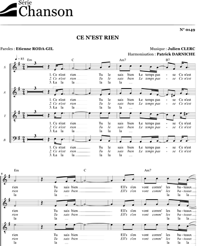 Ce n'est rien — Julien Clerc