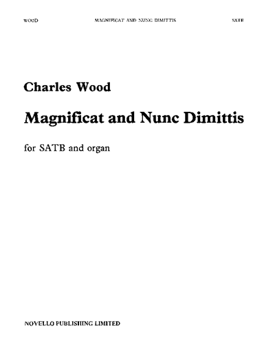 Magnificat And Nunc Dimittis (in E-flat) — Charles Wood
