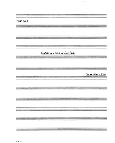 Fantasy on a Theme of John Field, op. 116 — 马尔科姆·阿诺德