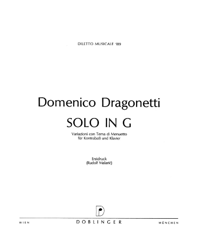 Solo in G major — 德拉戈内蒂
