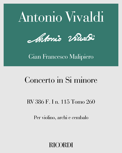Concerto in B minor, RV 386, F. I n. 115, Vol. 260 — 维瓦尔第