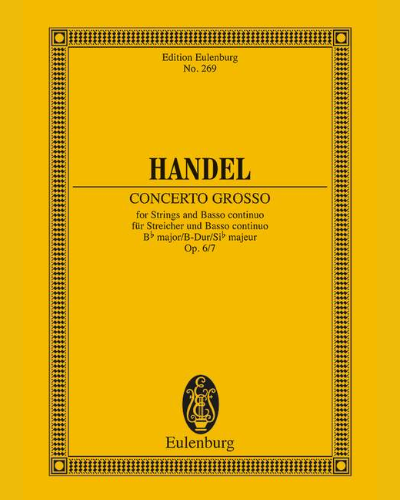 Concerto Grosso in B-flat major, op. 6/7, HWV 325 — 亨德尔