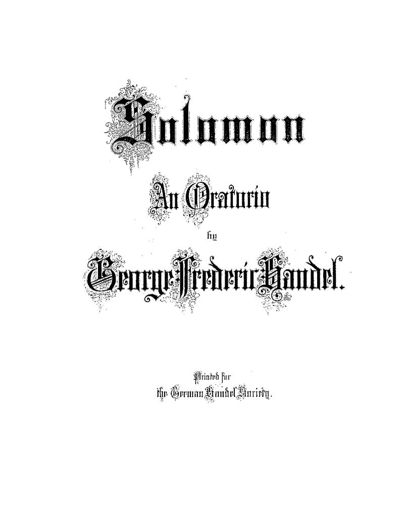 Solomon — 亨德尔