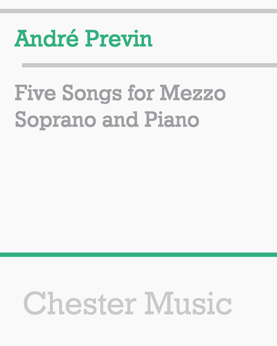 Five Songs for Mezzo Soprano and Piano — 安德烈·普列文