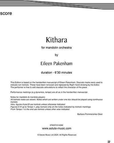 Kithara — Eileen Pakenham