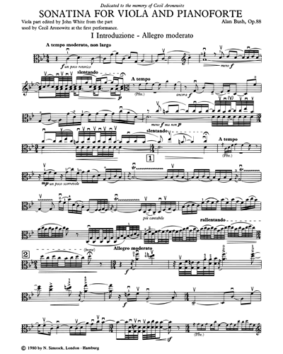 Sonatina in B-flat, op. 88 — Alan Bush