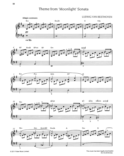 Theme from 'Moonlight Sonata', op. 27/2 — 贝多芬
