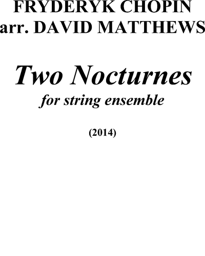 Two Nocturnes, opp. 27, 32, 37, 48, 55, 62 — 肖邦