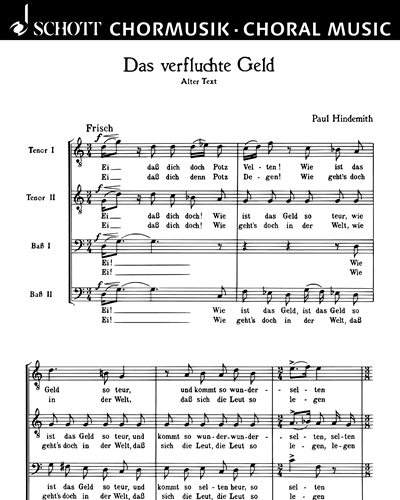 Das verfluchte Geld — 欣德米特