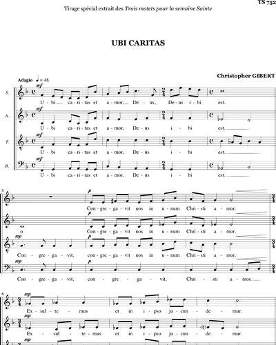 Ubi Caritas - Gibert — Christopher Gibert