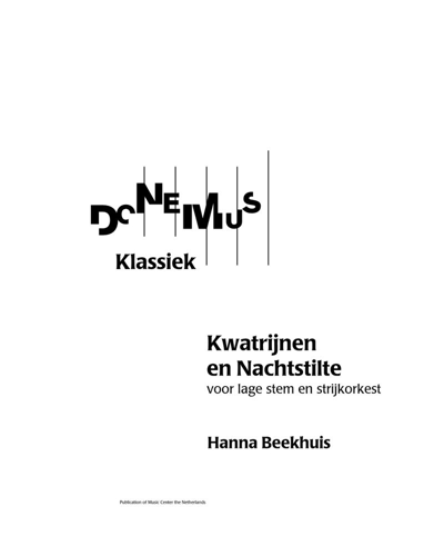 Kwatrijnen en Nachtstilte — Hanna Beekhuis