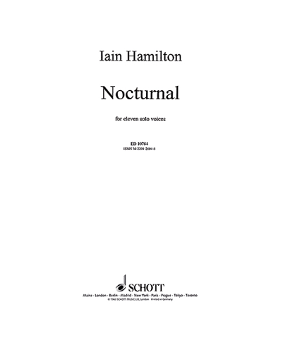 Nocturnal — Iain Hamilton