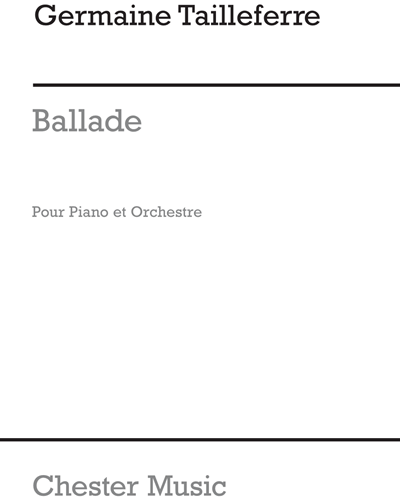 Ballade for Piano and Orchestra (Reduction for Two Pianos) — 塔耶费尔