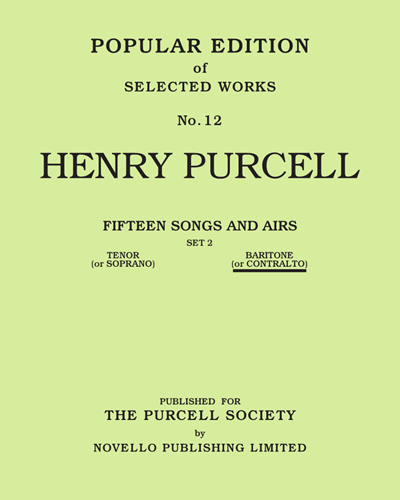 Fifteen Songs and Airs No. 12 — Henry Purcell