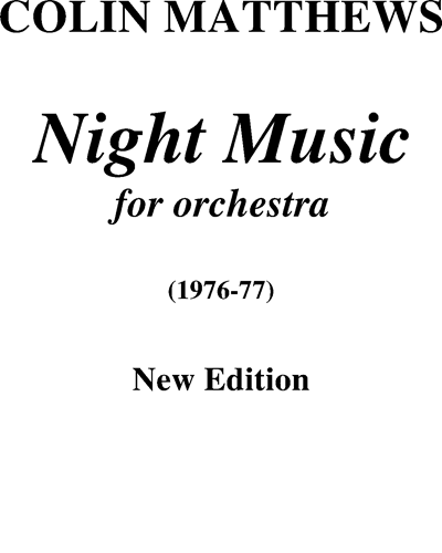 Night Music, op. 10 — Colin Matthews