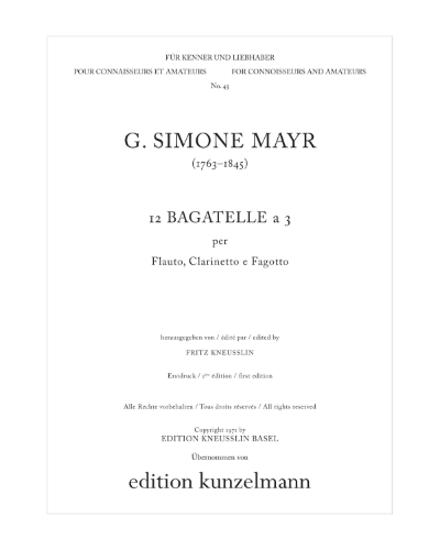 Twelve Bagatelles — 约翰·西蒙·迈尔