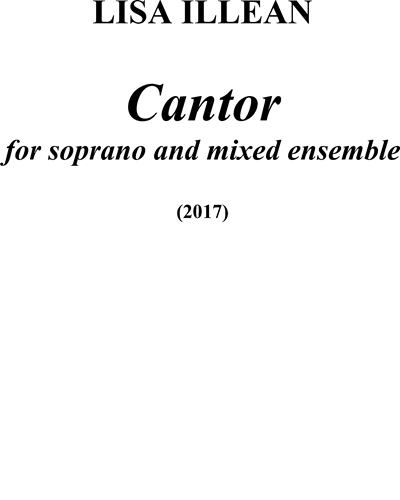 Cantor — Lisa Illean