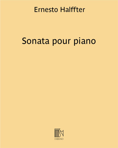 Sonata pour piano — Ernesto Halffter