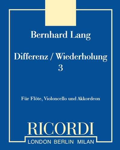 Differenz / Wiederholung 3 — Bernhard Lang