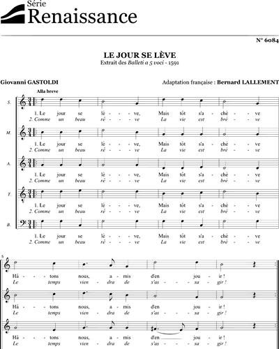 Le jour se lève — Giovanni Gastoldi Gastoldi