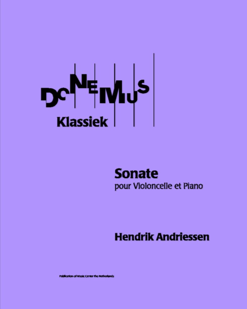 Sonata — Hendrik Andriessen