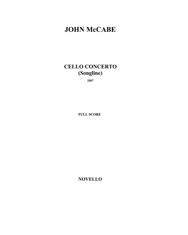 Cello Concerto (Songline) — John McCabe