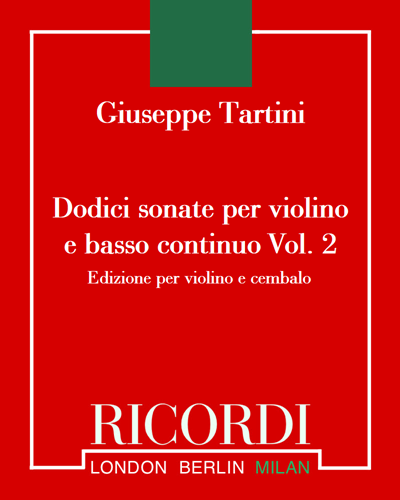 Dodici sonate per violino e basso continuo Vol. 2 — Giuseppe Tartini