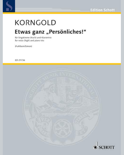 Etwas ganz "Persönliches" — 科恩戈尔德