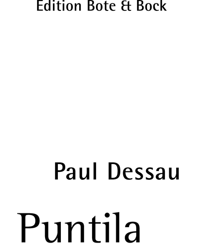 Puntila — Paul Dessau