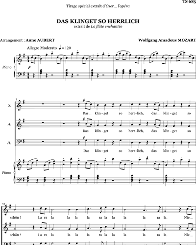Das Klinget so Herrlich - SAB — 莫扎特