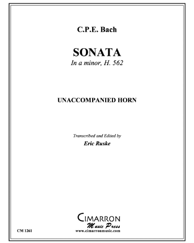 Sonata in A minor, H 562 — C.P.E.巴赫