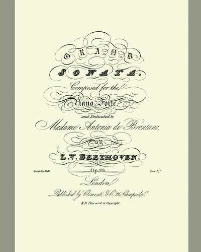 Piano Sonata, op. 111 — 贝多芬