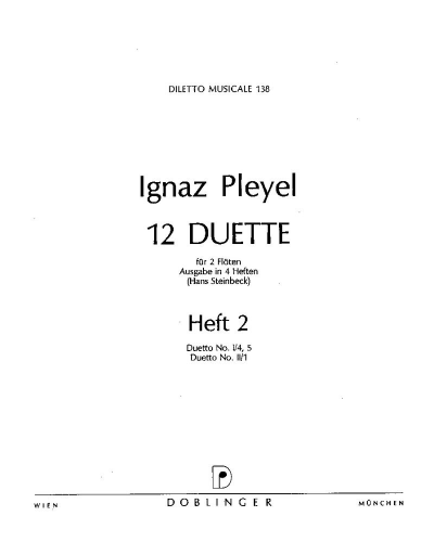 12 Duets, Book 2 — Ignaz Joseph Pleyel