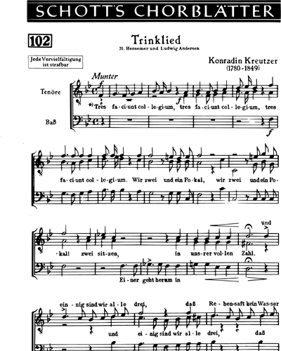 Trinklied — Conradin Kreutzer