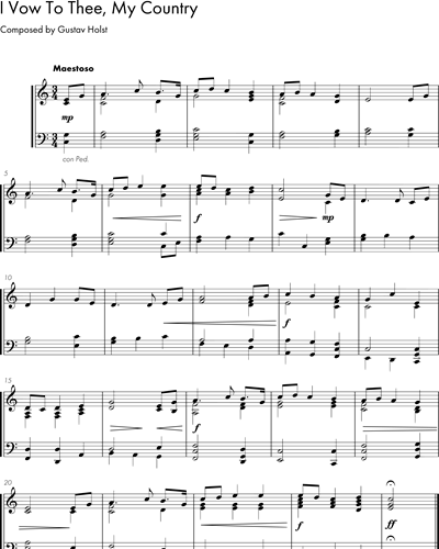 I Vow To Thee, My Country — 霍尔斯特