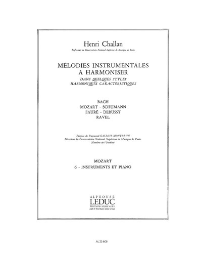 Mélodies instrumentales à harmoniser, Vol. 6: Mozart — Henri Challan